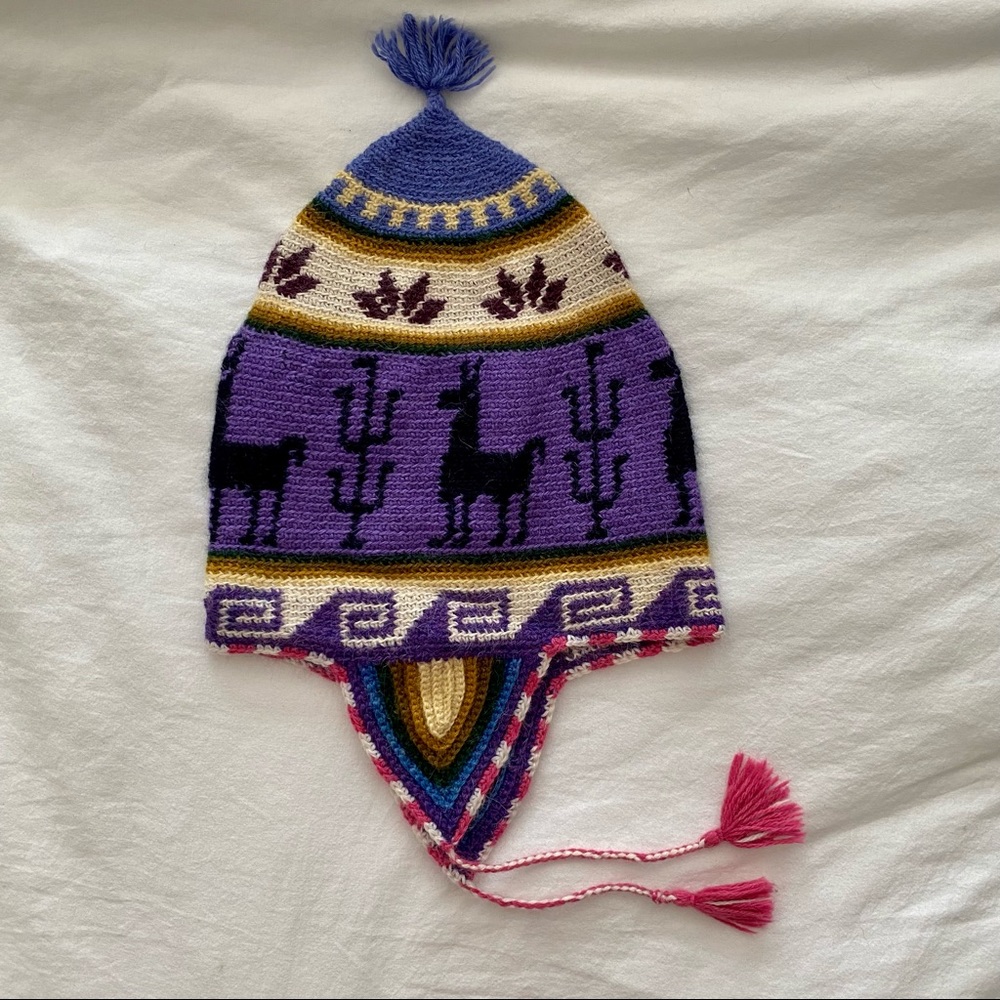 Peruvian alpaca wool chullo hat